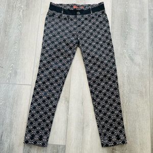 Anthropologie Cartonnier geometric pencil style trouser,  black + white, size 0